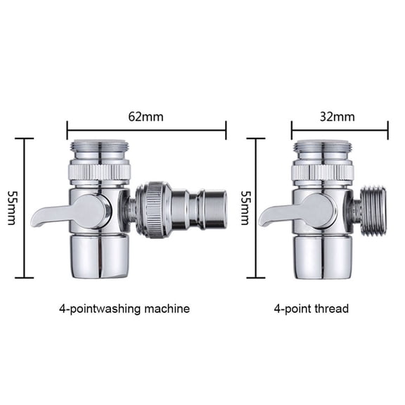 1-in-2-out Washing Machine Faucet Diverter Valve for Kitchen and Bathroom
