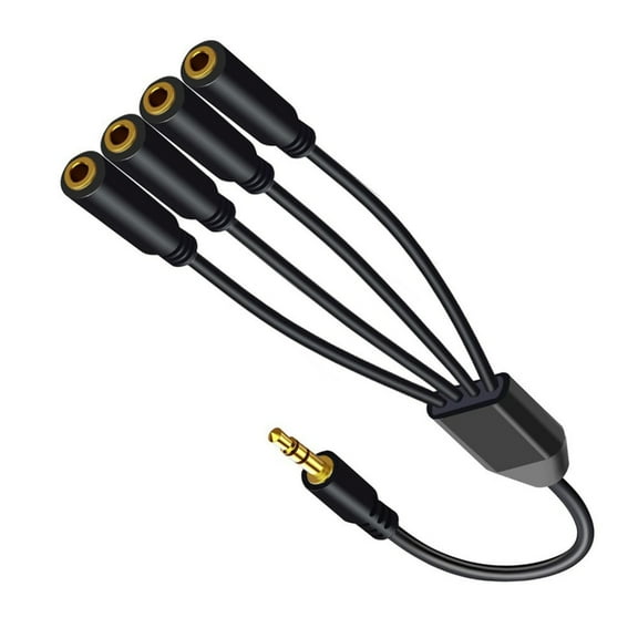 1 in 3/4/5/6 Out 3.5mm AUX Cord Male to Female Stereo AUX Converters Wire Splitter Cable Line for Headphones Speaker