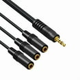 thumbnail image 1 of 1 in 3/4/5/6 Out 3.5mm AUX Cord Male to Female Stereo AUX Converters Wire Splitter Cable Line for Headphones Speaker, 1 of 10