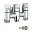 thumbnail image 1 of 1 in 3 Out Water Diversion Valve Toilet Partner Three-Way Faucet Angle Valve Machine Faucet Multi-function Shunt Valve （Silver）, 1 of 10