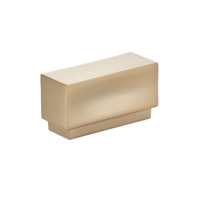 1 in. Center to Center Cinder Cabinet Knob, Satin Brass - 1.625 in.