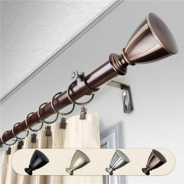 1 in. Dia. Maja Curtain Rod, Bronze - 160-240 in.