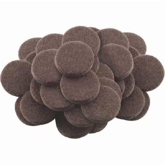 1 in. Felt Self Adhesive Protective Pad, Brown - Pack of 48