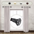 thumbnail image 1 of 1 in. Flora Side Curtain Rod Set for 12 to 20 in. Winodws, Black - Set of 2, 1 of 1