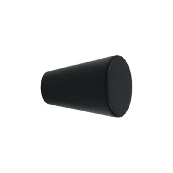 1 in. Knob Cone Cabinet, Black - Solid