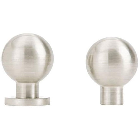 1 in. Modern Globe Cabinet Flat Knob - Black