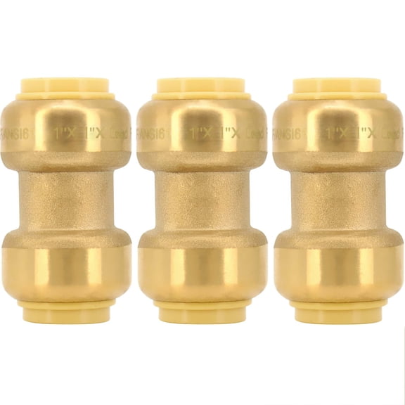 1 in. Push-to-Connect Brass Coupling Fitting 3PC