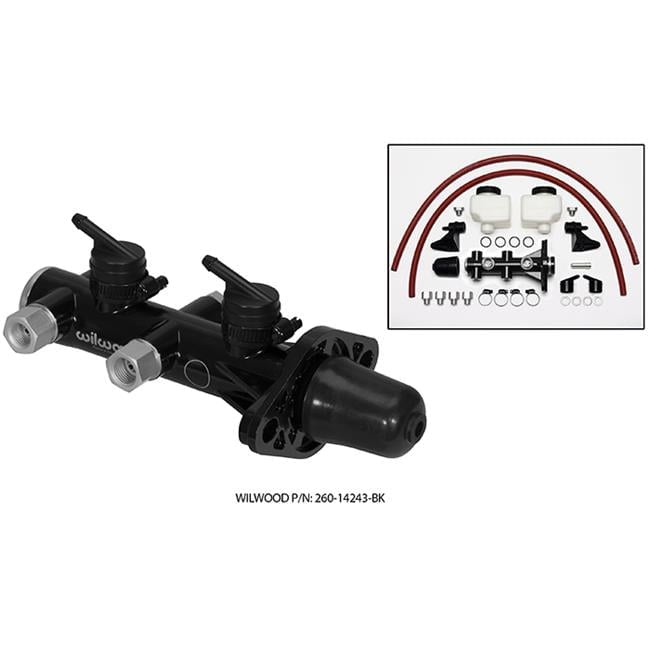 1 in. Remote Tandem Master Cylinder - Black