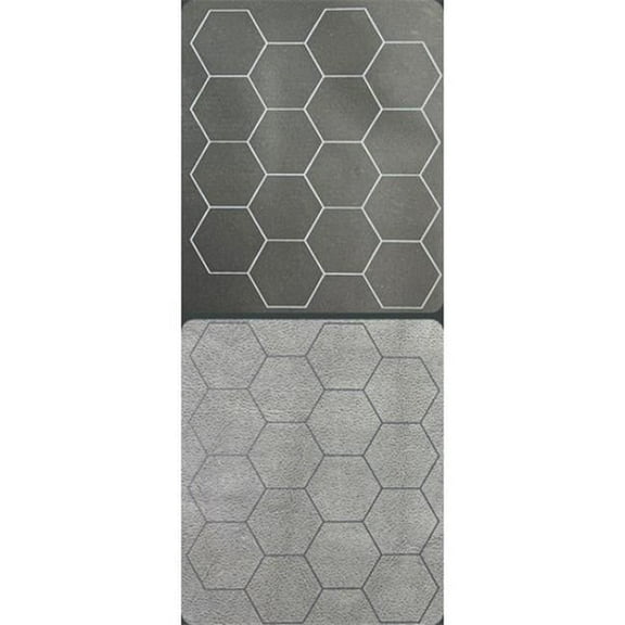1 in. Reversible Hexes Megamat Board Game, Black & Grey