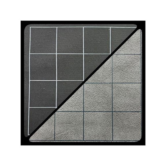 1 in. Reversible Squares Battlemat Board Game, Black & Grey
