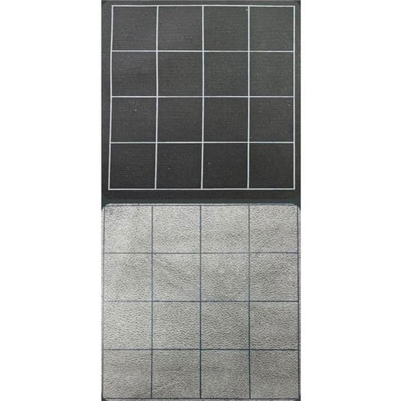 1 in. Reversible Squares Megamat Board Game, Black & Grey