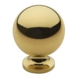 thumbnail image 1 of 1 in. Round Cabinet Knob - Polished Brass, 1 of 1