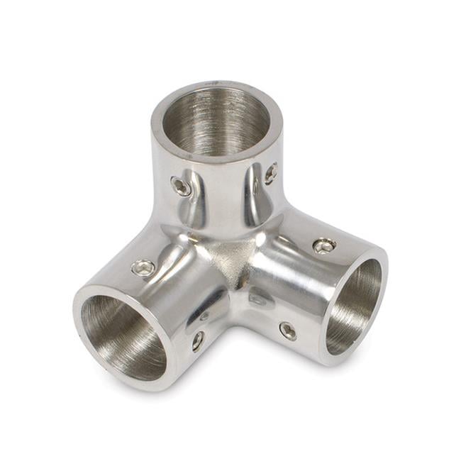 1 in. Stainless Steel 90 Degree 3 Way Rail Corner - Walmart.com