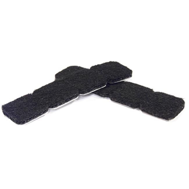 1 in. TruGuard Square Heavy Duty Self-Adhesive Felt Pads, Black - Pack of 16