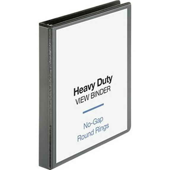 1 in. View Round Black Binder