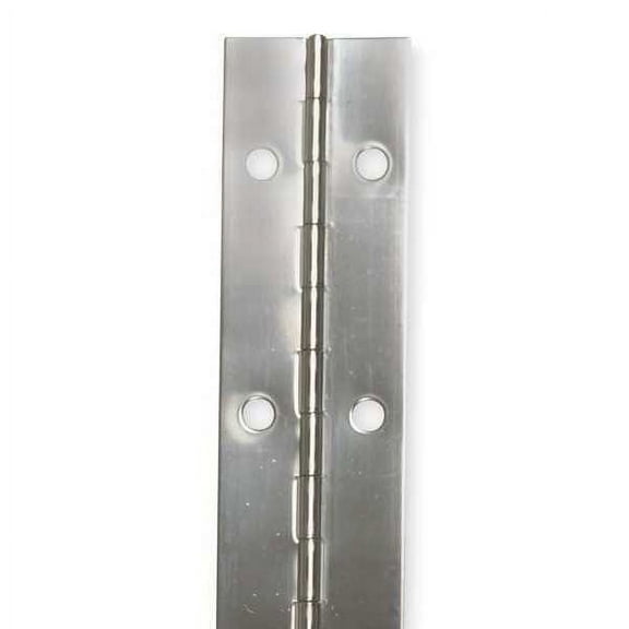 Manufacturer Varies Piano Hinge,Bright Chrome,4 ft L,2 In. W 1CAL7