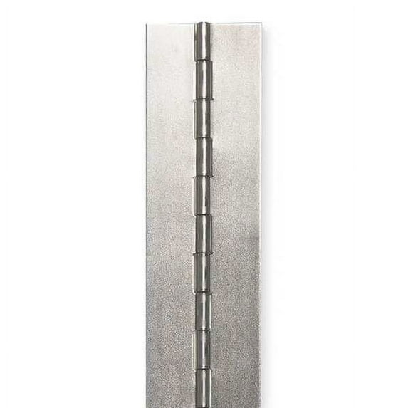 Piano Hinge, Steel, Full Surface Mounting, 1 in Leaf W x 72 in Leaf H, Steel