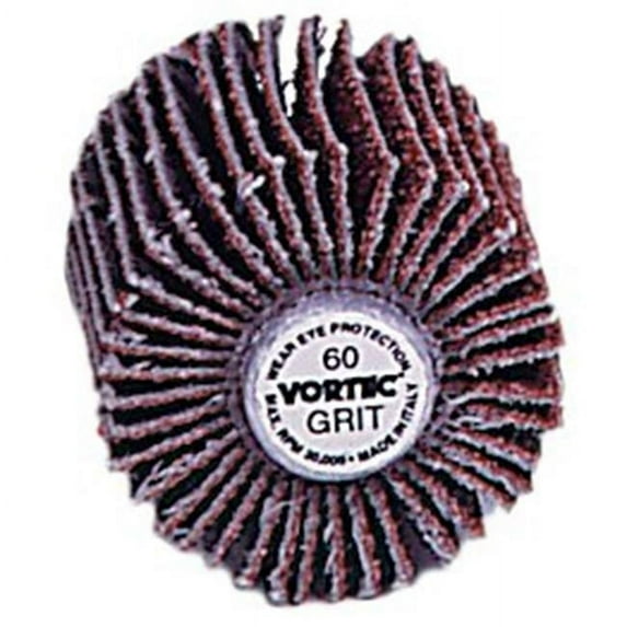 1 in. X 1 in. Vortec Coated Abrasive Flap Wheel- .25 in. Stem- 8