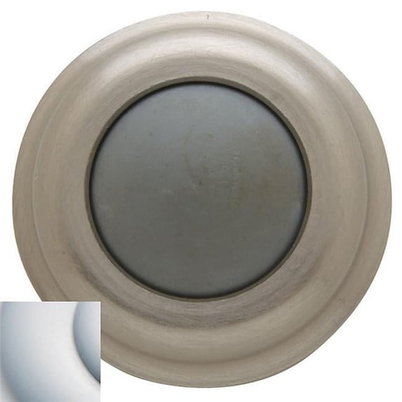 1 in. dia. Wall Flush Bumper, Satin Chrome
