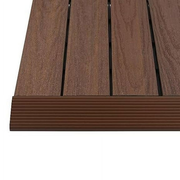 1 in. x 1 ft. Quick Deck Composite Deck Tile Straight Fascia (4-Pieces/Box) (Brazilian Ipe)