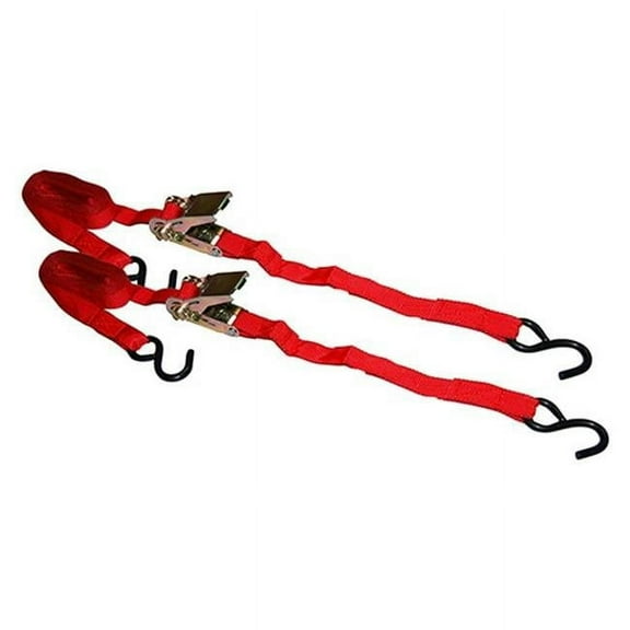 1 in. x 6 ft. Ratchet Tie-Down with S-Hooks