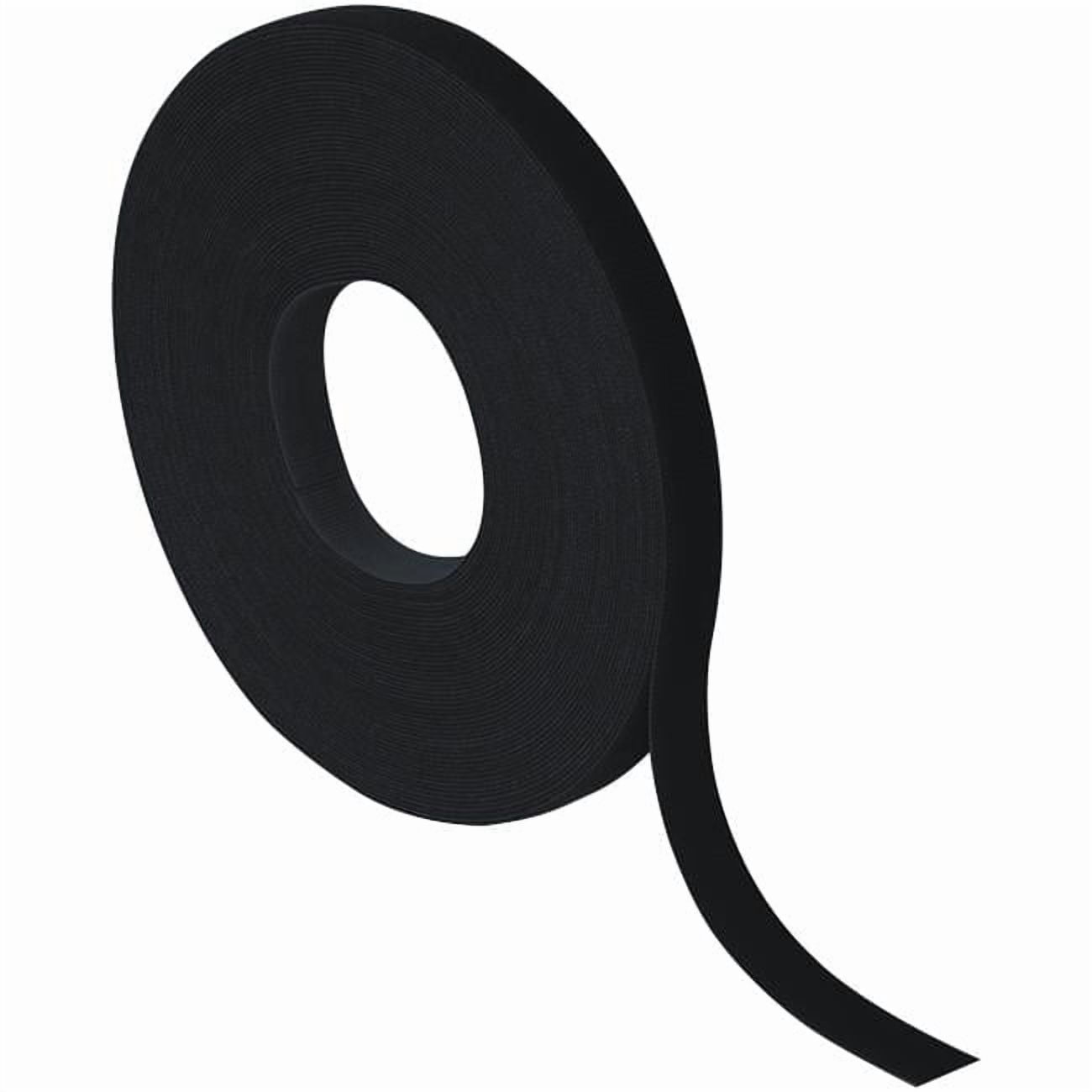 1 in. x 75 ft. Black Cloth Hook & Eye Brand Self Grip Straps