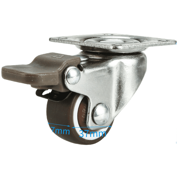 1 inch 1.5 inch for 2 inch furniture casters with brake swivel wheels ...