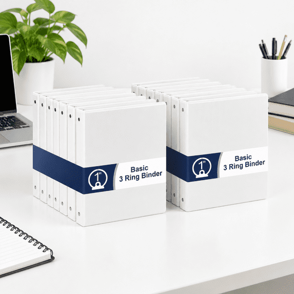 1-inch 3-ring-binder With Pockets - Bundle 12 Packs 1'' Round Binders ...