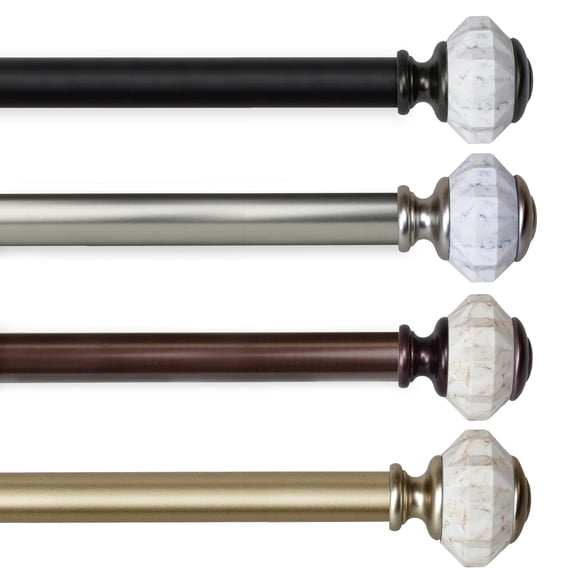 1 inch Aria Curtain Rod 48-84" - Bronze