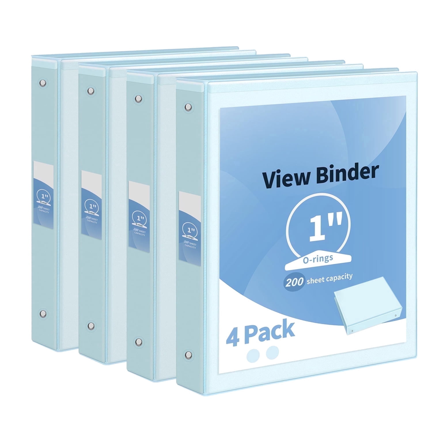 Paper In Binder 1 inch Binders 3 Ring Binders Holds 200 Sheets Capacity School Paper ...