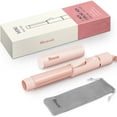 thumbnail image 1 of 1 inch Ceramic Mini Curling Iron for Short Hair, Small Hair Curler Iron for Travel, Dual Voltage Curling Wand for Worldwide Trip(Light Pink), 1 of 8