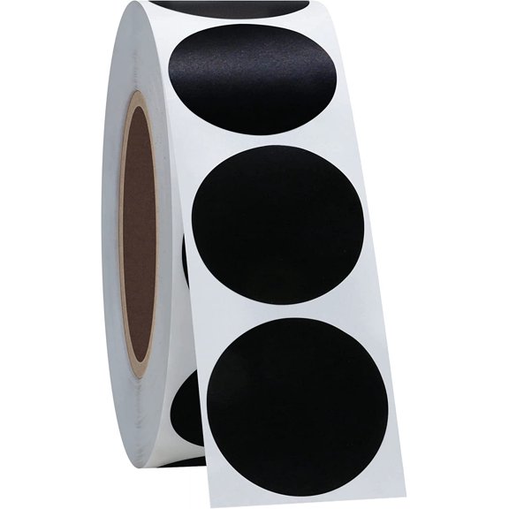 1 inch Circle Stickers Dot Label Color Coding Labels Adhesive Round Label 1000 Dot Stickers, Black Color