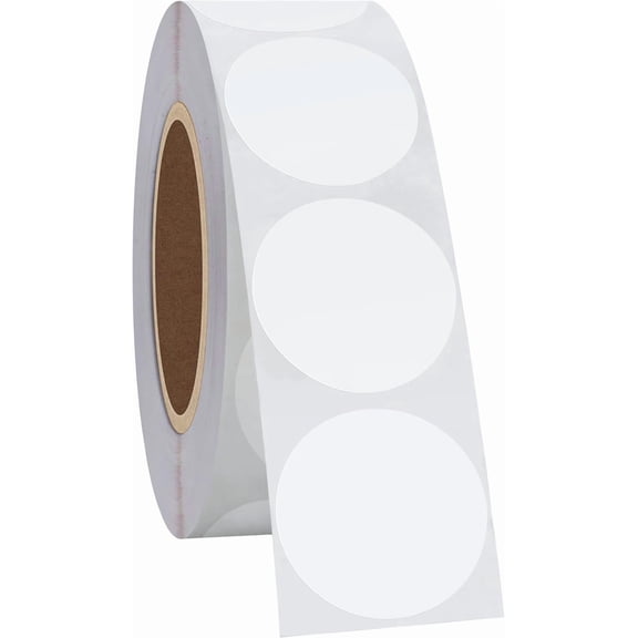 1 inch Circle Stickers Dot Label Color Coding Labels Adhesive Round Label 1000 Dot Stickers, White Color