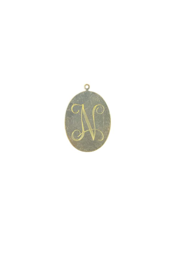 1 inch Copper Oval Letter Charms for DIY Jewelry Making Letter N P