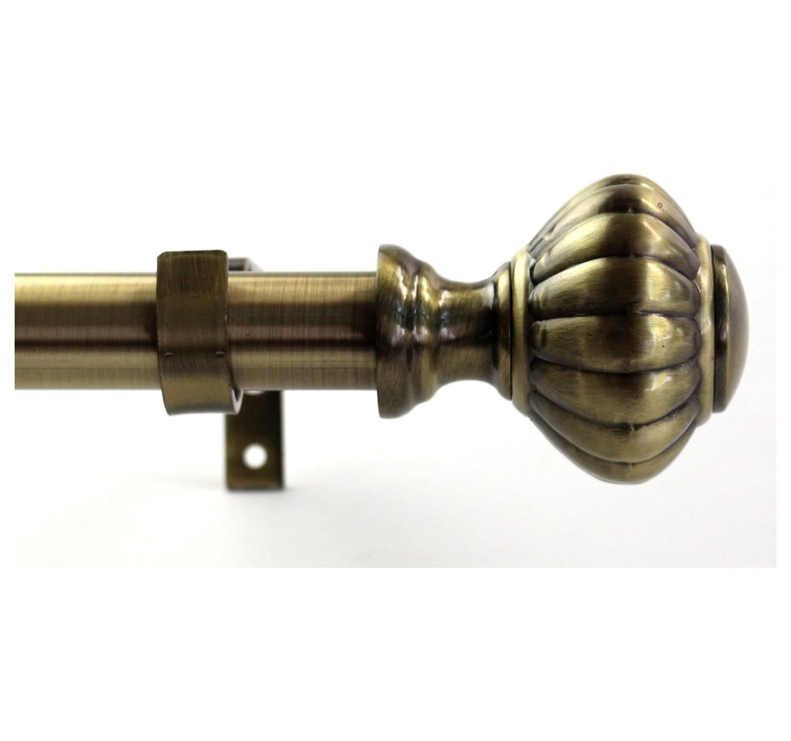 1-inch Diameter Doorknob Adjustable Single Drapery Curtain Rod, 84-inch