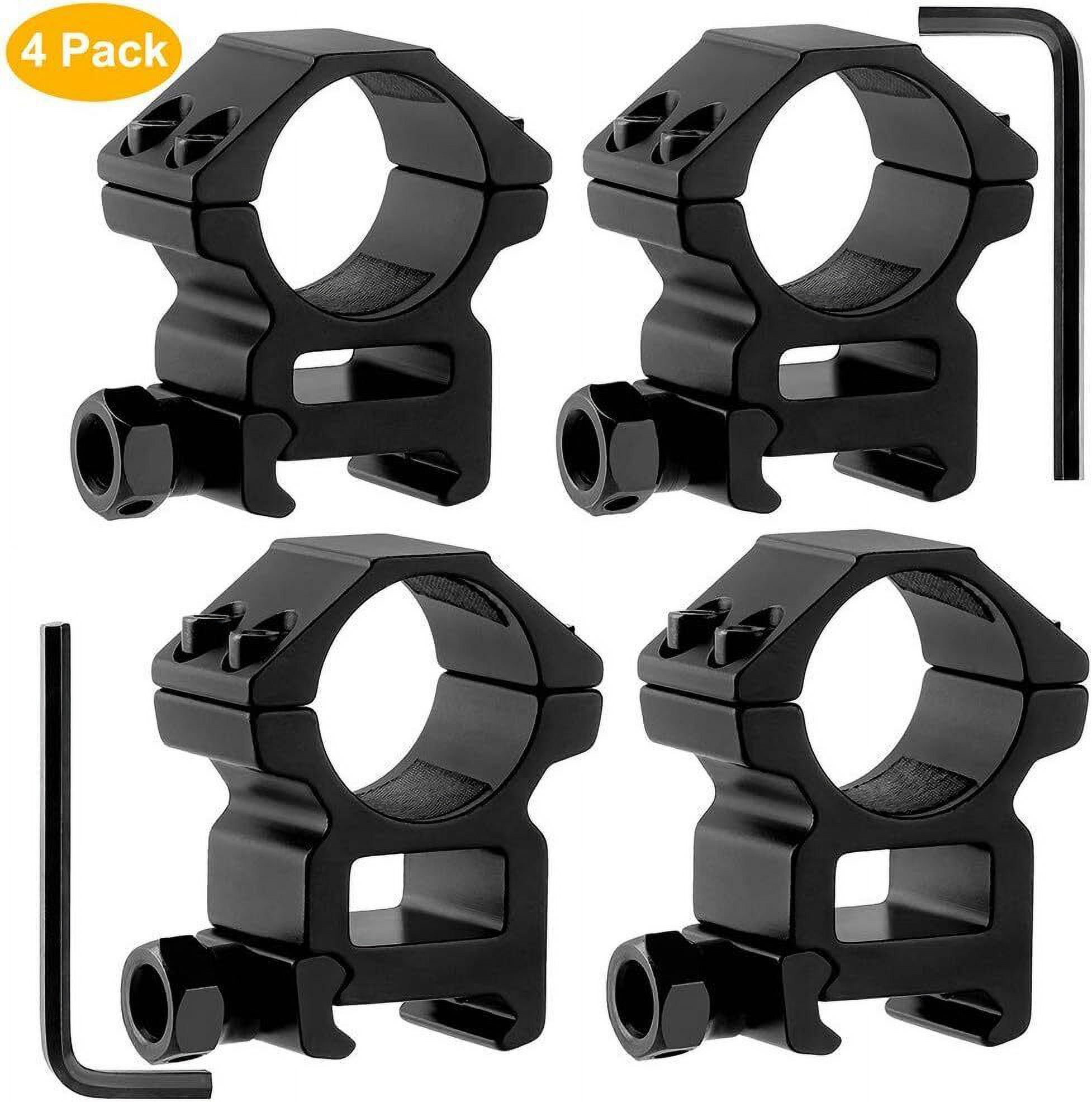 1'' inch High/Middle Profile Scope Rings for Picatinny Weaver Mounts ...