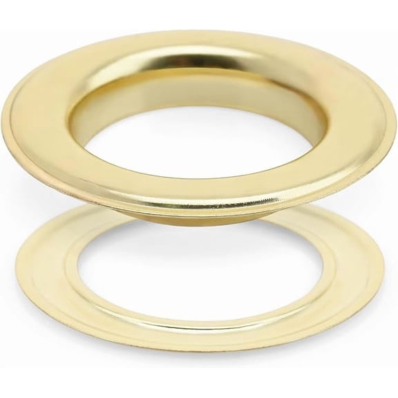 1 inch Hole 10 Sets Grommets Eyelets with Washers for Leather, Tarp, Canvas (Gold)