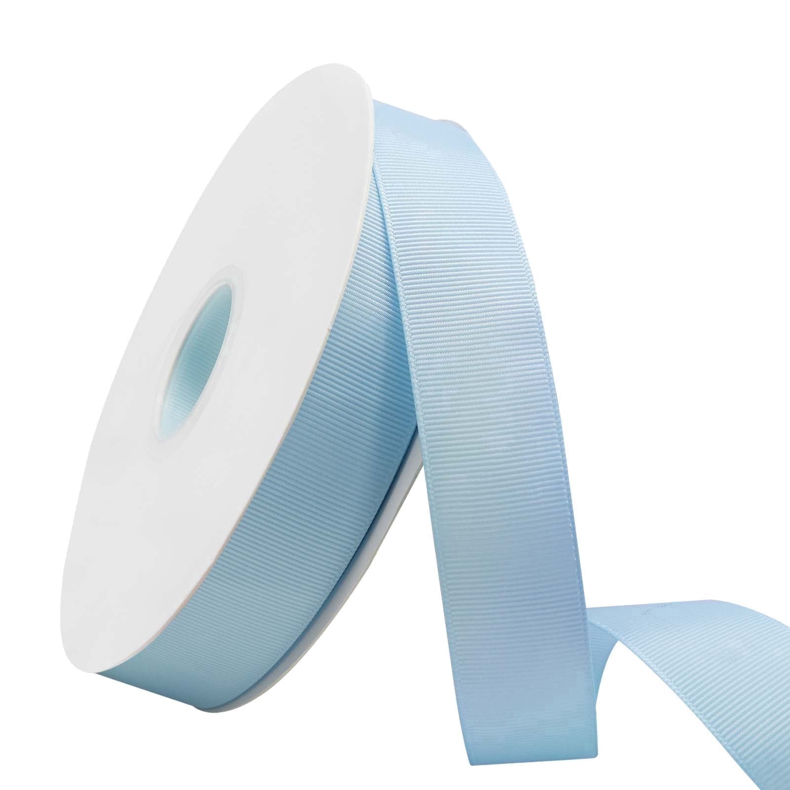 Light Blue Ribbon Reed GTYBOVA 1 inch Light Blue Grosgrain Ribbon 50 Yards for Gift Wrapping ...