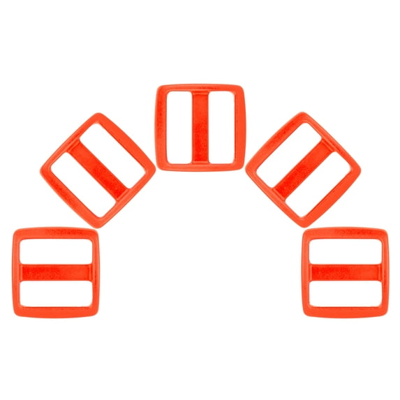 1 inch Neon Orange YKK Wide Mouth Heavyduty Triglide Slides, 50 Pack