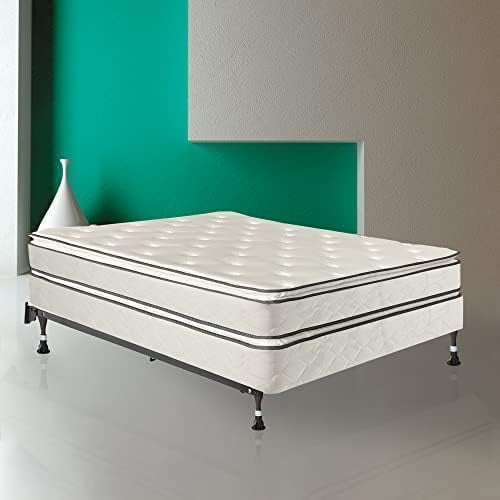 1inch Pillow Top Hybrid Mattress, Box Spring, and Bed Frame Set