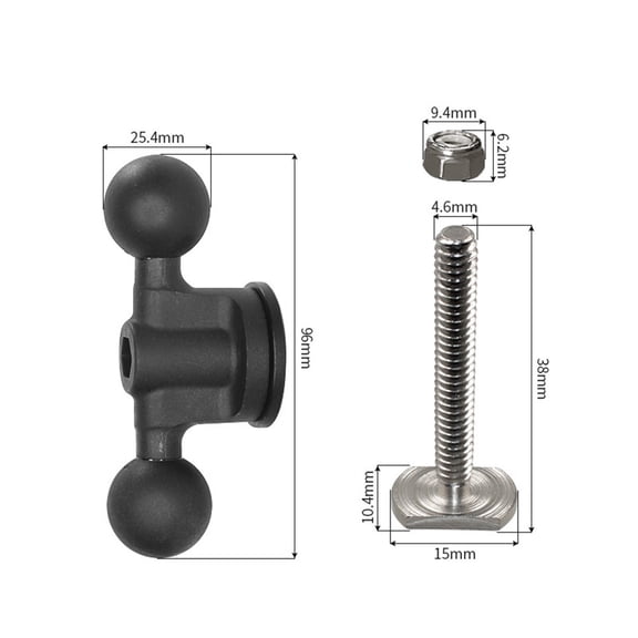 1 inch Plastic Ball Track Base with T-Bolt Attachment for RAM Mount