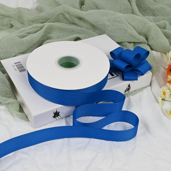 GTYBOVA 1 inch Royal Blue Grosgrain Ribbon 50 Yards for Gift Wrapping Weddings DIY Floral Decor Sewing & More