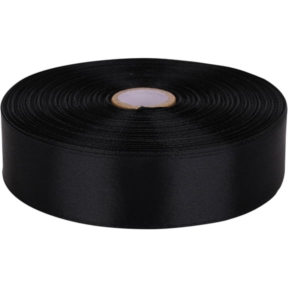 1 inch Satin Ribbon 50 Yards Solid Fabric Ribbons Roll for Wedding Invitations, Bridal Bouquets, Sewing, Party Decorations, Gift Wrapping and More