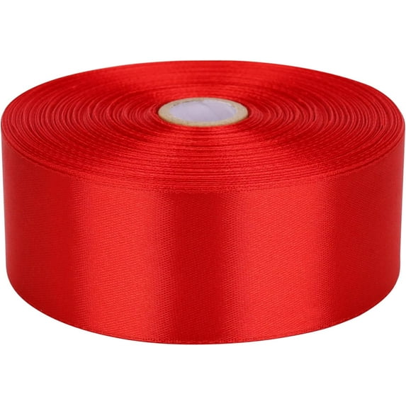 1 inch Satin Ribbon 50 Yards Solid Fabric Ribbons Roll for Wedding Invitations, Bridal Bouquets, Sewing, Party Decorations, Gift Wrapping and More