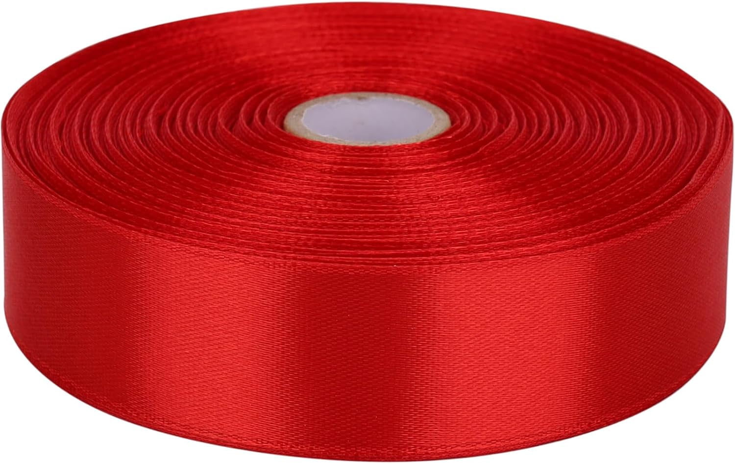 1 inch Satin Ribbon 50 Yards Solid Fabric Ribbons Roll for Wedding ...