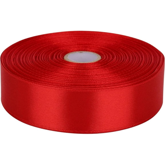 1 inch Satin Ribbon 50 Yards Solid Fabric Ribbons Roll for Wedding Invitations, Bridal Bouquets, Sewing, Party Decorations, Gift Wrapping and More
