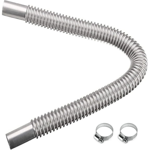 1 inch Stainless Steel Exhaust Pipe Parking Air Heater Fuel Tank Diesel Gas Vent Hose Length 60CM
