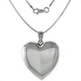 thumbnail image 1 of 1 inch Sterling Silver Plain Heart 4 Picture Locket Necklace for Women 18 inch RL_30H, 1 of 4