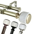 thumbnail image 1 of 1 inch Vincenzo Double Curtain Rod 160-240" - Bronze, 1 of 2