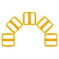thumbnail image 1 of 1 inch Yellow YKK Wide Mouth Heavyduty Triglide Slides, 25 Pack, 1 of 2
